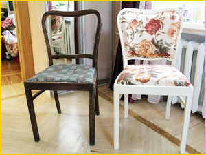 Реставрация и перетяжка старого деревянного стула
